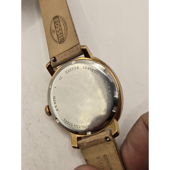 Fossil ES3358 Silver Dial Multifunction Ladies' Watch. New Brown Leather Strap. - Picture 3 of 8
